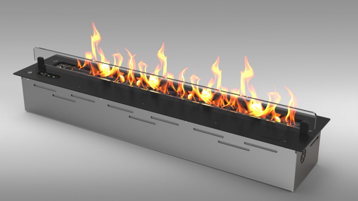 BR1100A BLACK2 (2) Bruciatore acceso in prospettiva