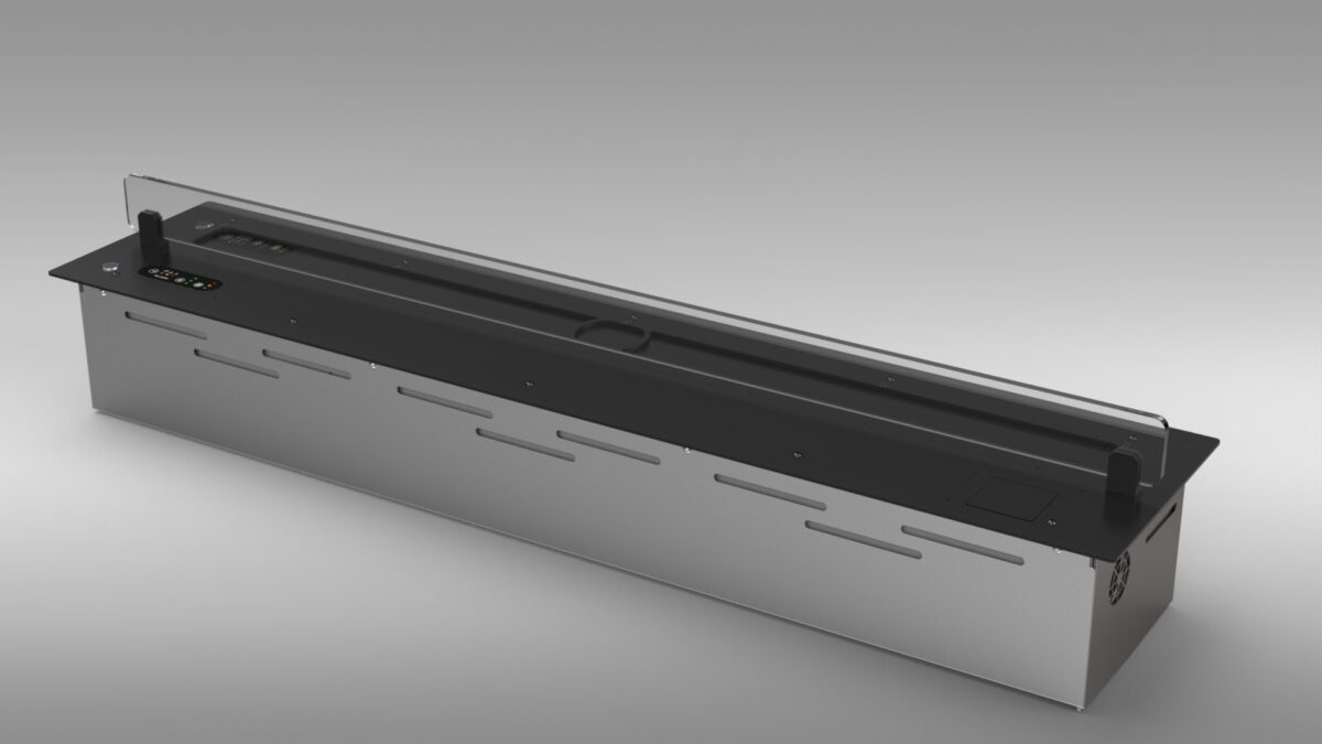 BR1100A BLACK2 (3) Bruciatore acceso in prospettiva